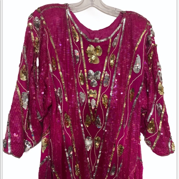 Vintage Sequin Gown by A&A Enterprises - Picture 9 of 16